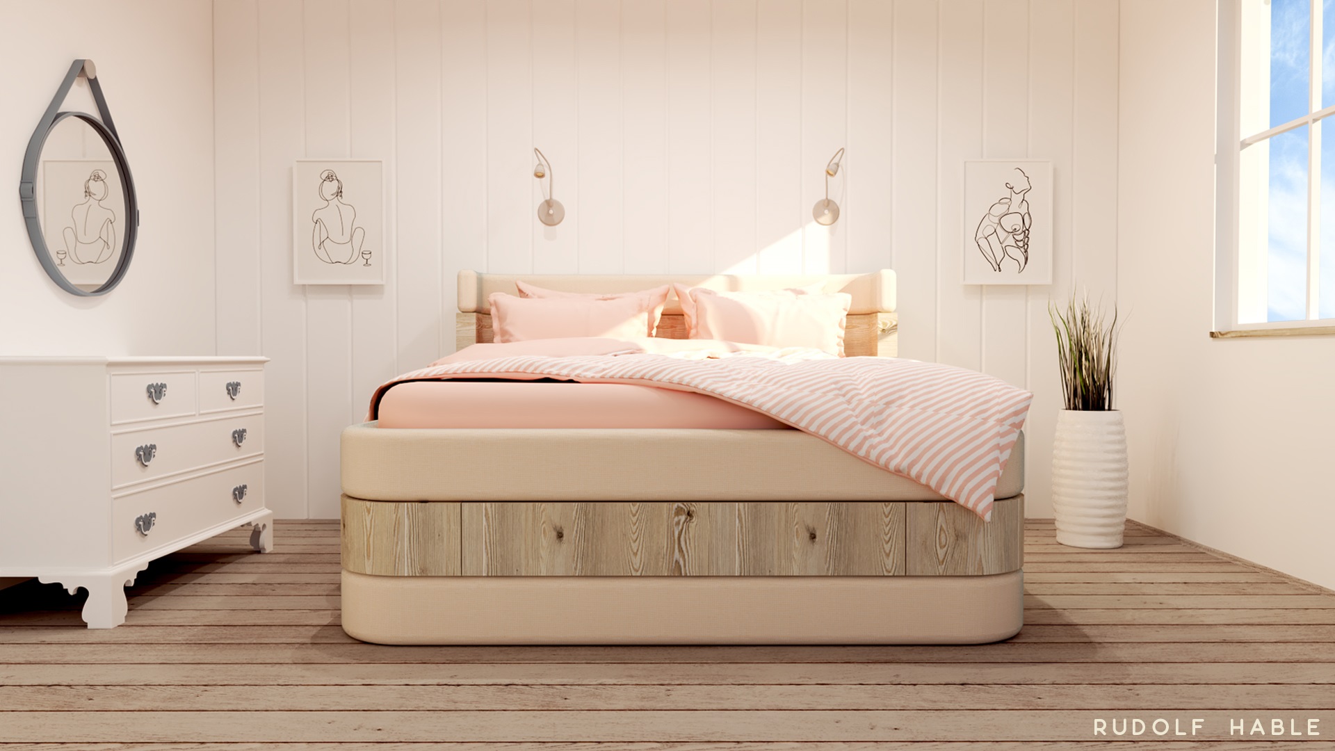 Právě si prohlížíte Produktový design – Manželská postel MALMO