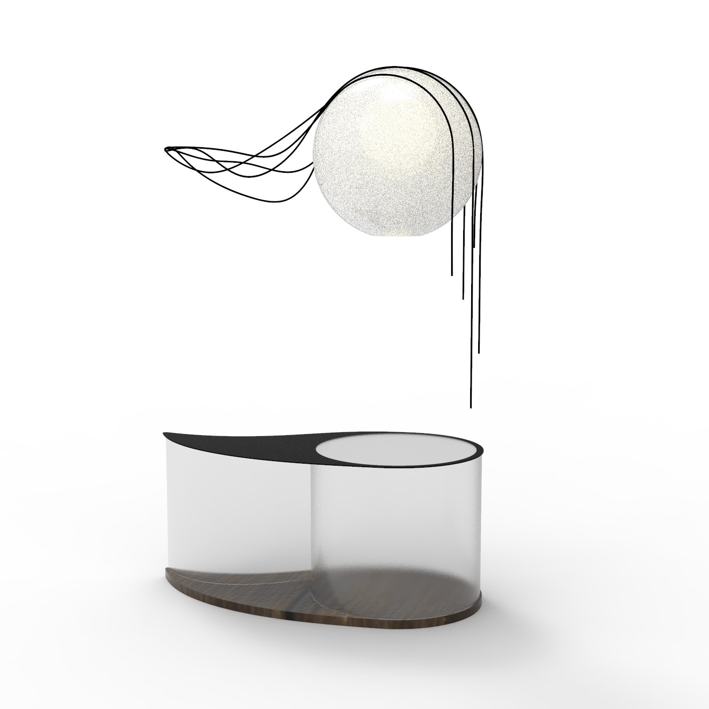 Právě si prohlížíte Produktový design – Rosa na kapradi – set konferenční stolek se svítidlem