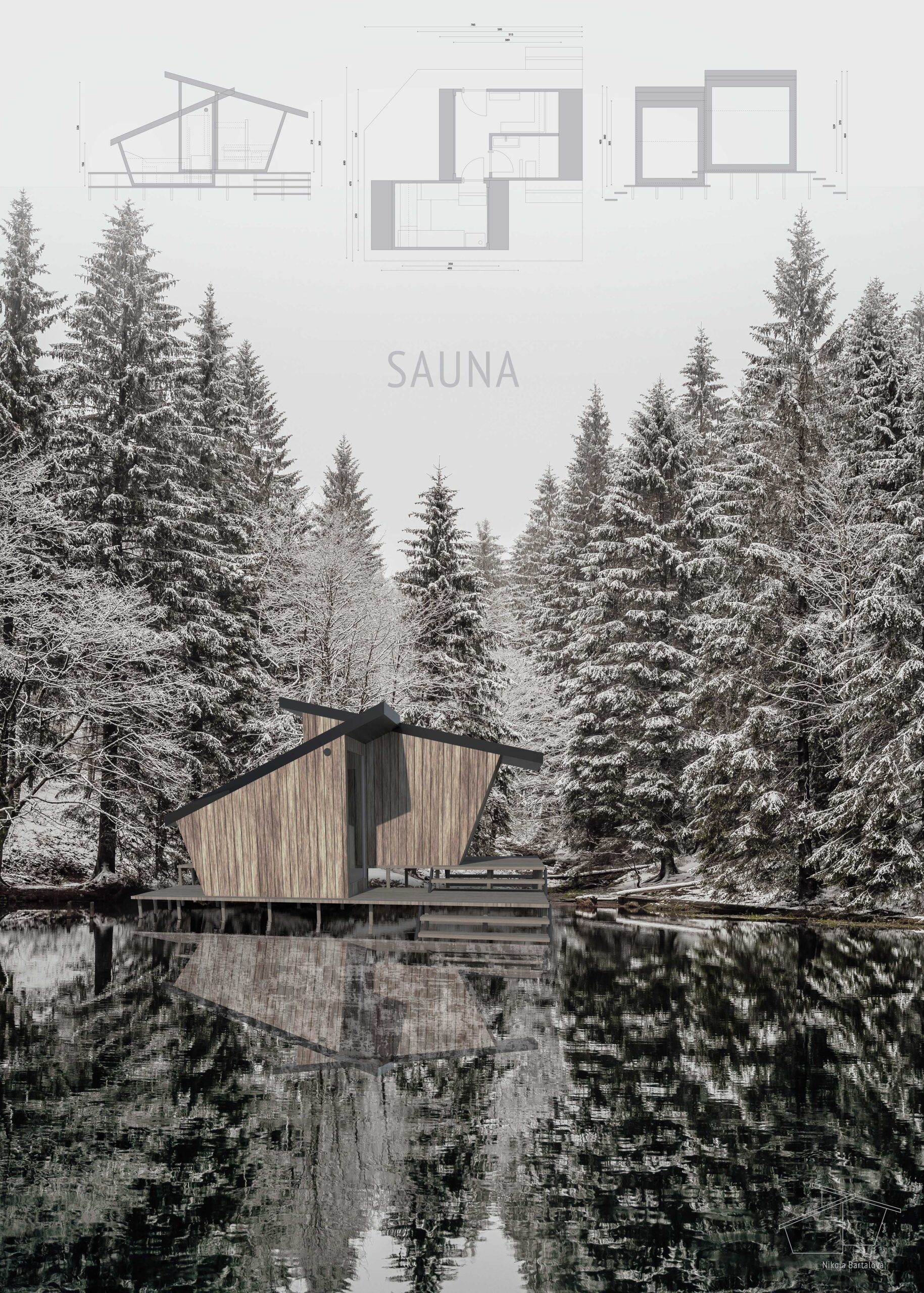Právě si prohlížíte Veřejný interiér – Finská sauna u jezera