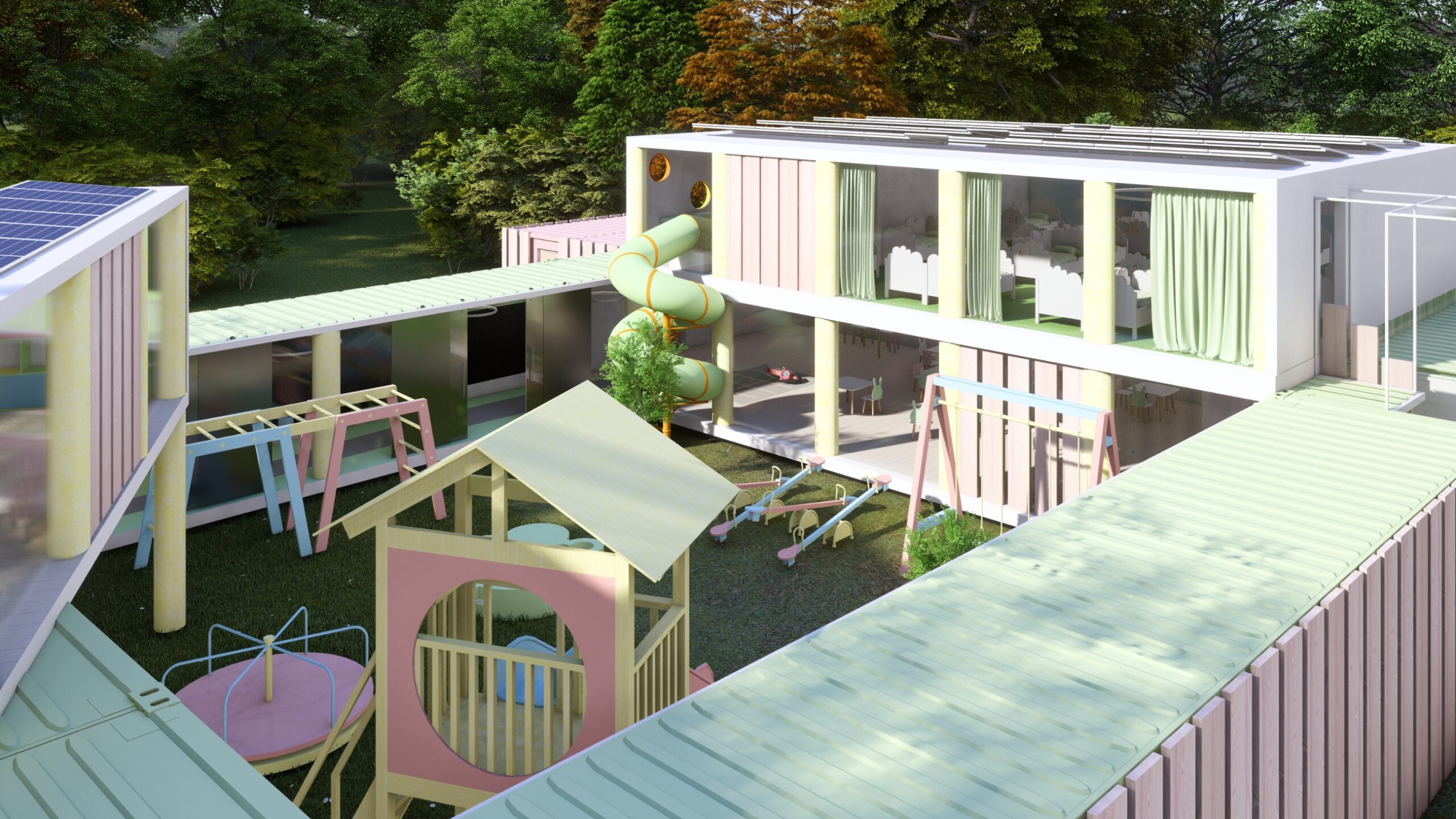 Právě si prohlížíte Veřejný interiér – Školka Pastele