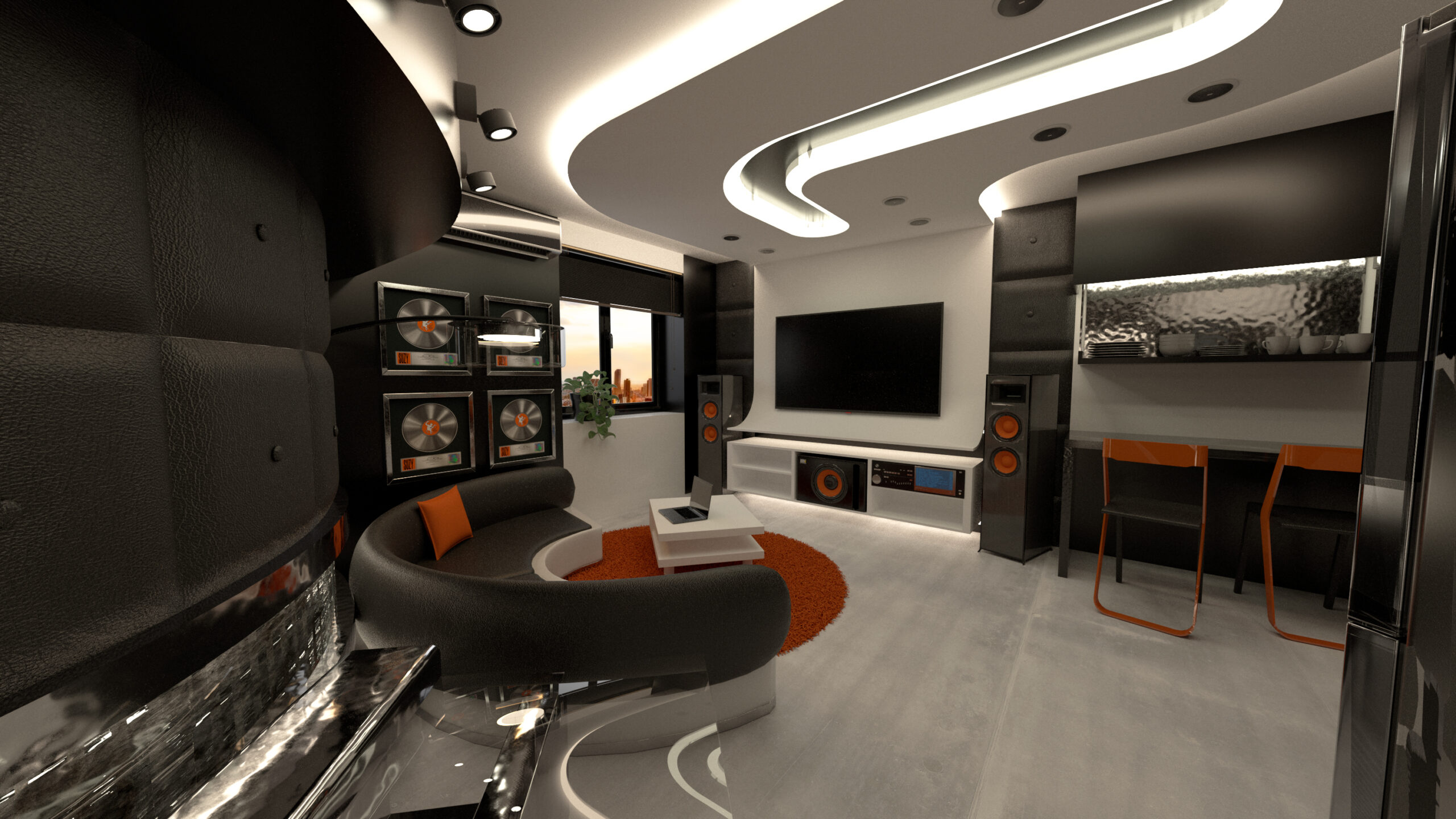 Právě si prohlížíte Interiérový design – Návrh interiéru bytu High-Tech