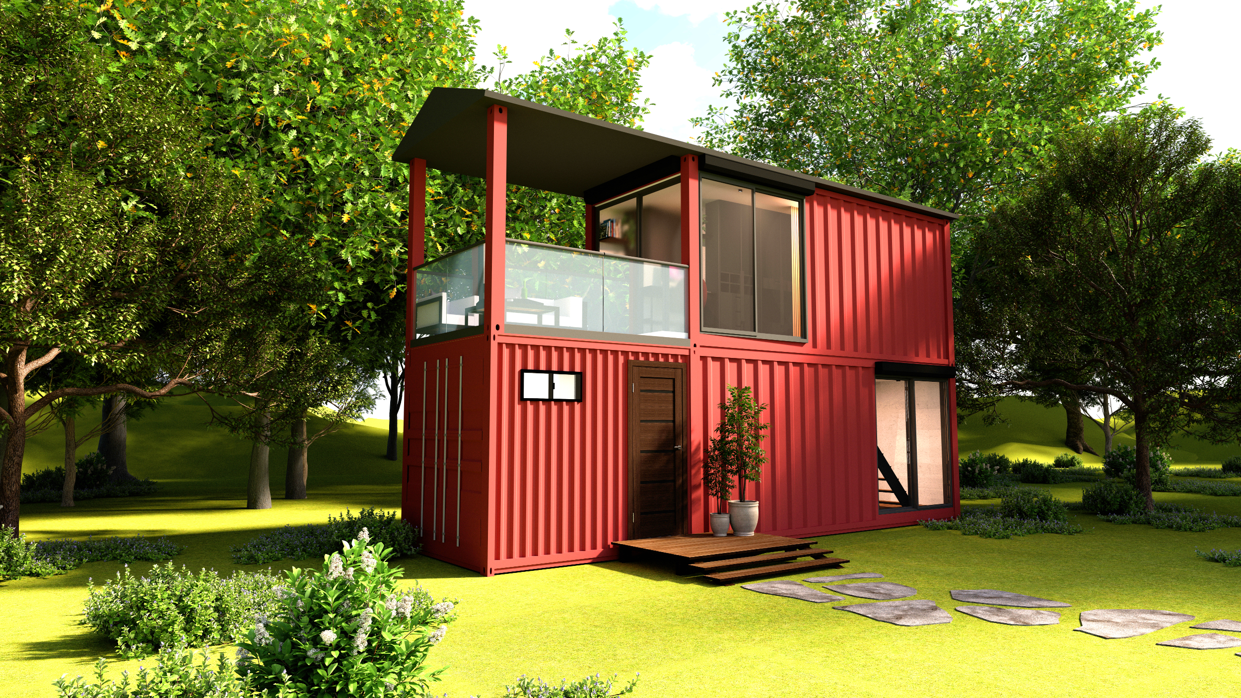Právě si prohlížíte Interiérový design – NÁVRH PATROVÉHO DOMU Z LODNÍCH KONTEJNERŮ